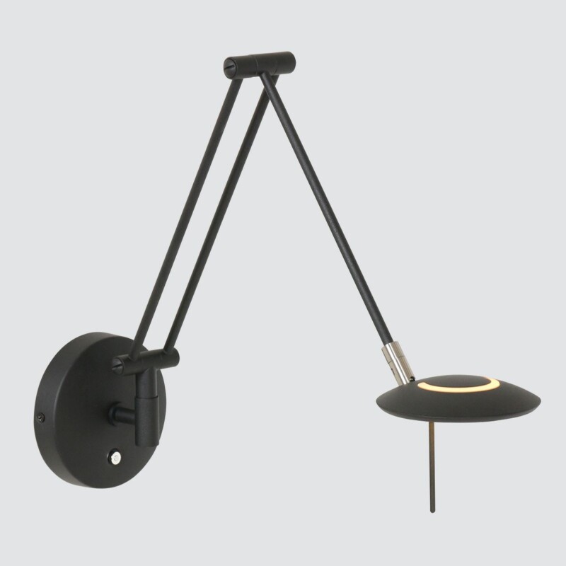 Aplique de pared moderna de metal y plástico negro Steinhauer Zodiac LED - Imagen 17