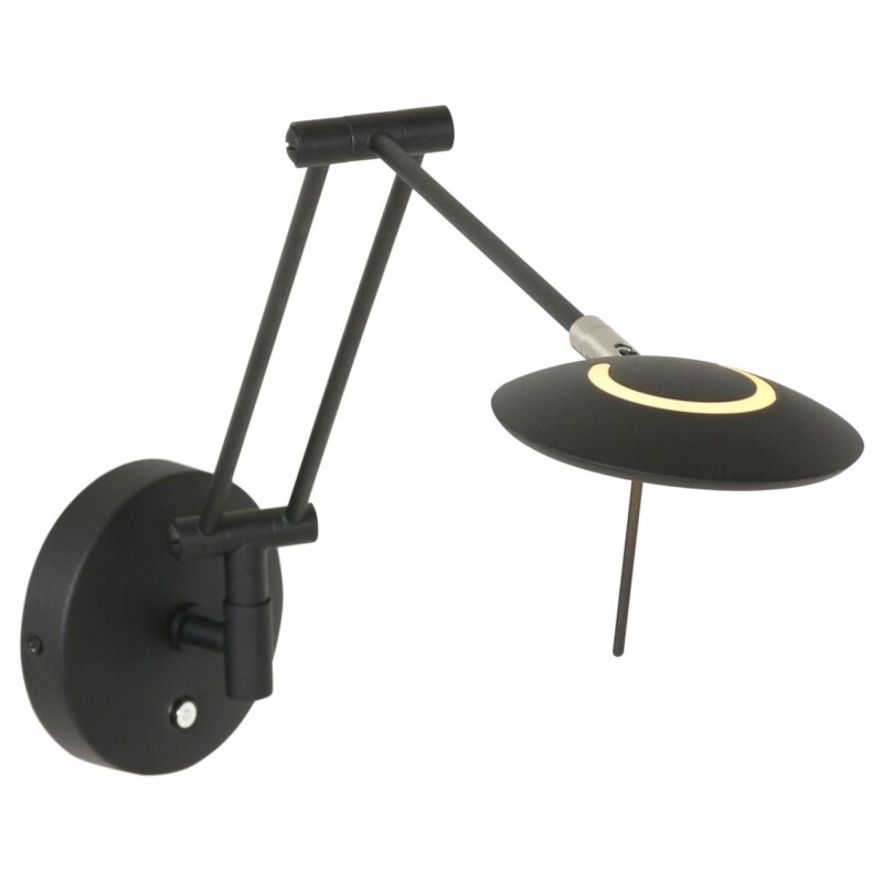 Aplique de pared moderna de metal y plástico negro Steinhauer Zodiac LED - Imagen 9