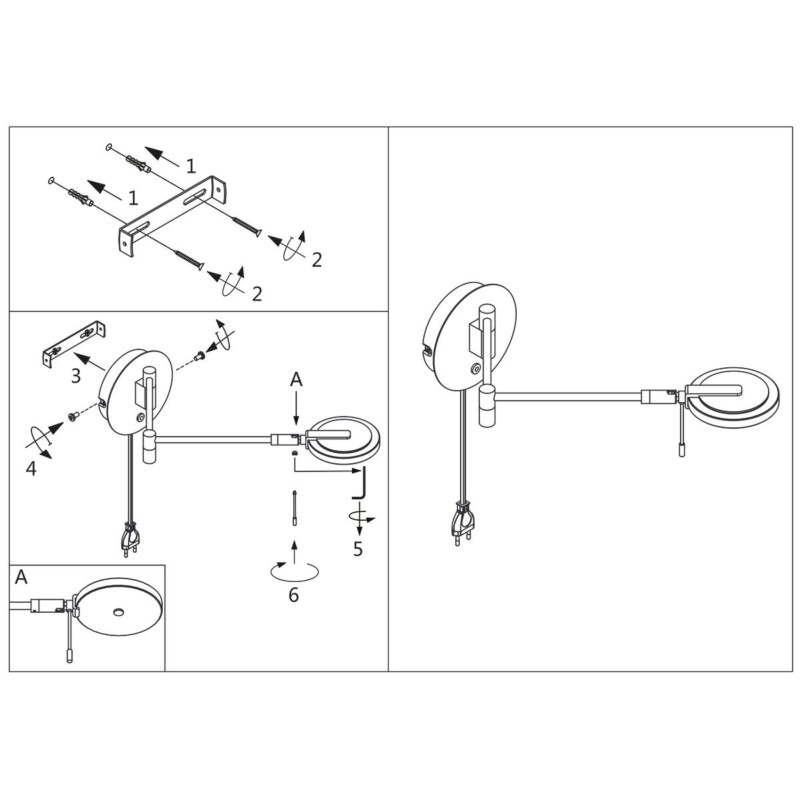 Aplique LED de acero Steinhauer Turound - Imagen 9