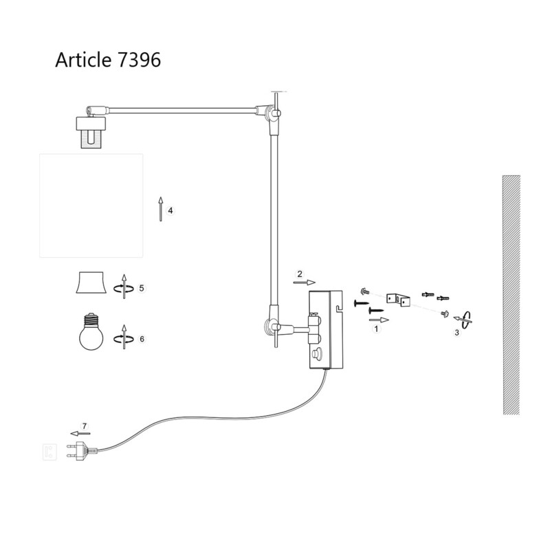 Aplique moderno articulado Steinhauer Gramineus - Imagen 8