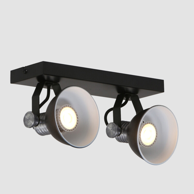 Foco de metal negro industrial Steinhauer Brooklyn - Imagen 13