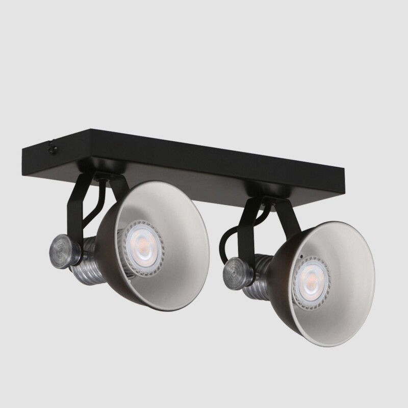 Foco de metal negro industrial Steinhauer Brooklyn - Imagen 14