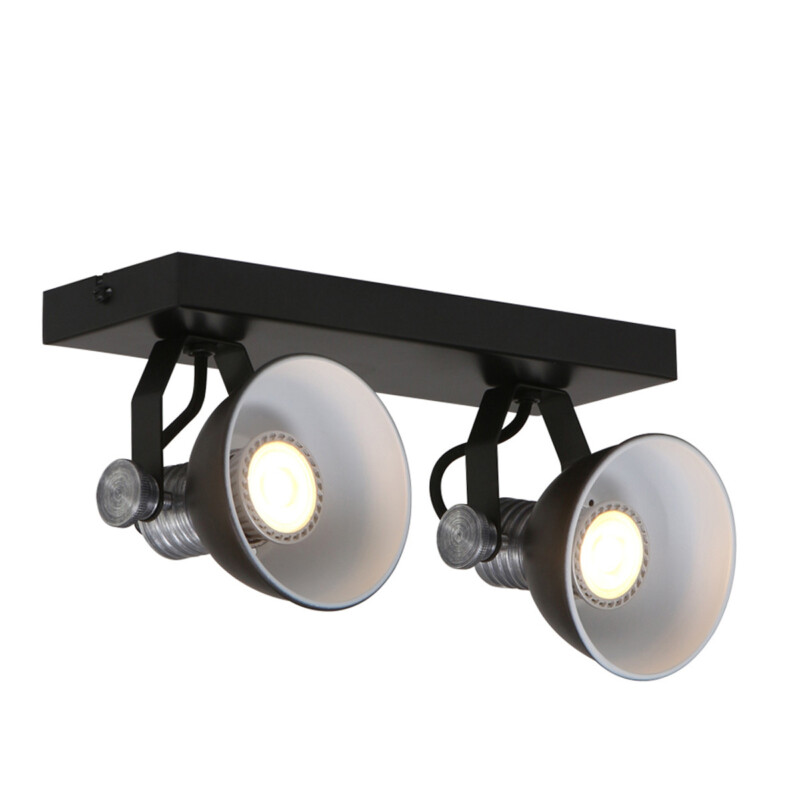 Foco de metal negro industrial Steinhauer Brooklyn - Imagen 2