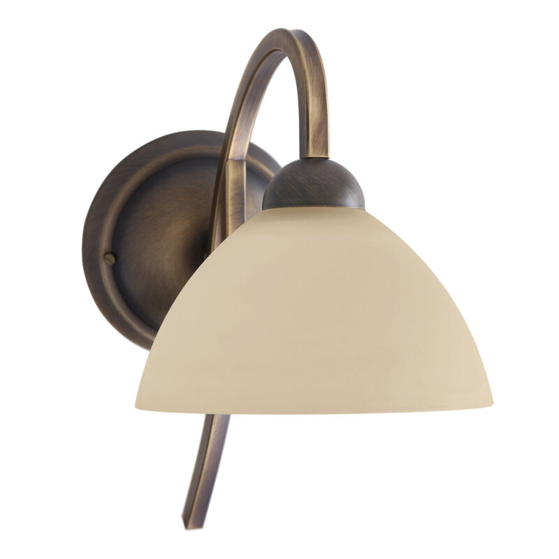 Aplique de pared de bronce con pantalla de vidrio marmolado Steinhauer Capri - Imagen 2