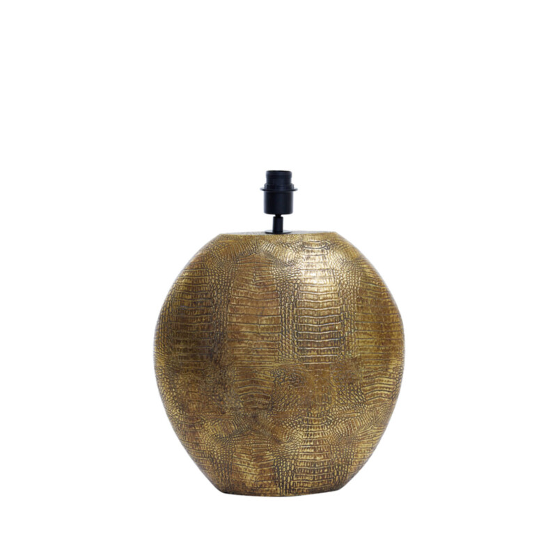 Base de lámpara de cocodrilo dorado Light and Living Skeld - Imagen 2