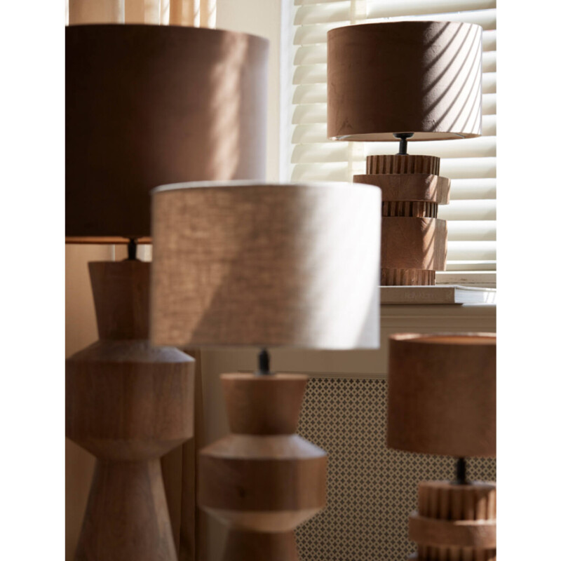 Base de lámpara de madera con relieves Light and Living Sakura - Imagen 3