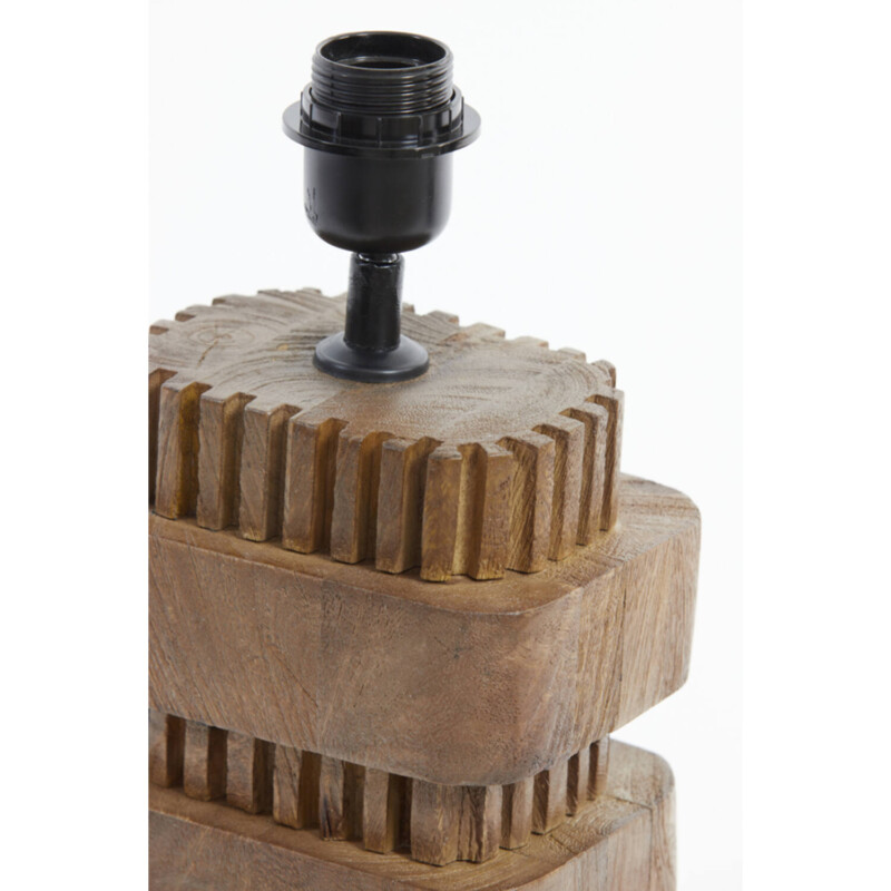 Base de lámpara de madera con relieves Light and Living Sakura - Imagen 4