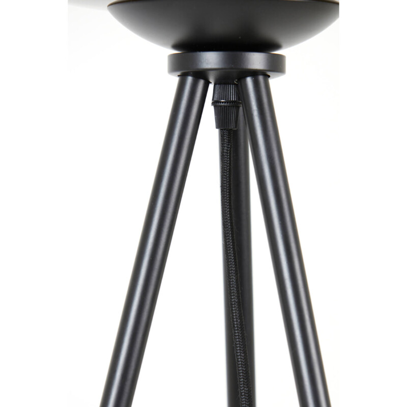 Base de lámpara de pie moderna en negro con globo de vidrio Light and Living Mayson - Imagen 7