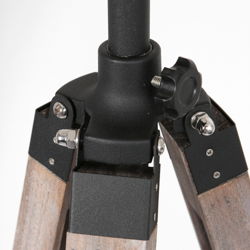 Lámpara de pie trípode de madera natural / metal negro Mexlite Triek - Imagen 3