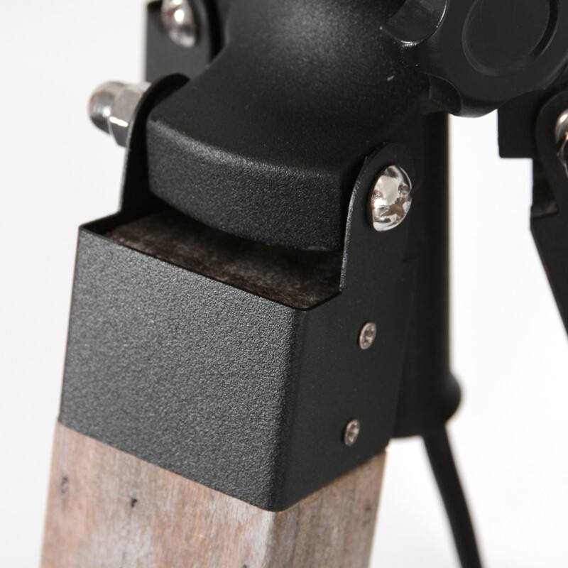 Lámpara de pie trípode de madera natural / metal negro Mexlite Triek - Imagen 5