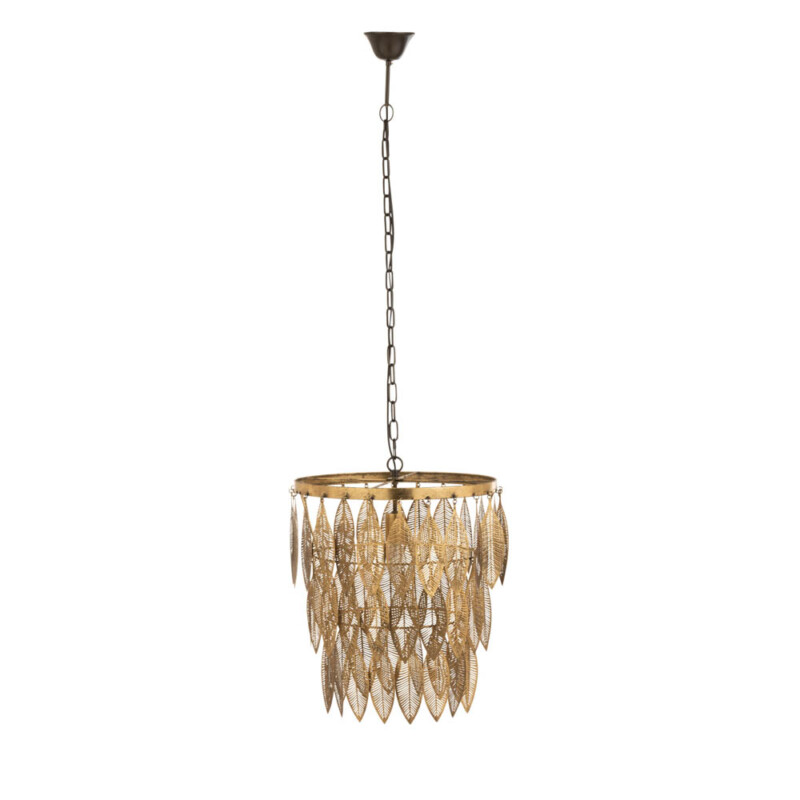 Candelabro colgante moderno dorado con plumas Jolipa Simone - Imagen 2