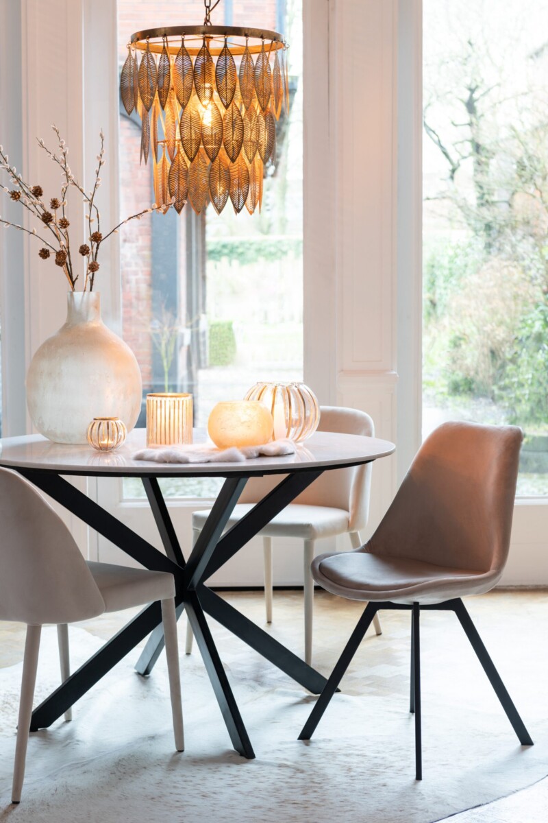 Candelabro colgante moderno dorado con plumas Jolipa Simone - Imagen 3