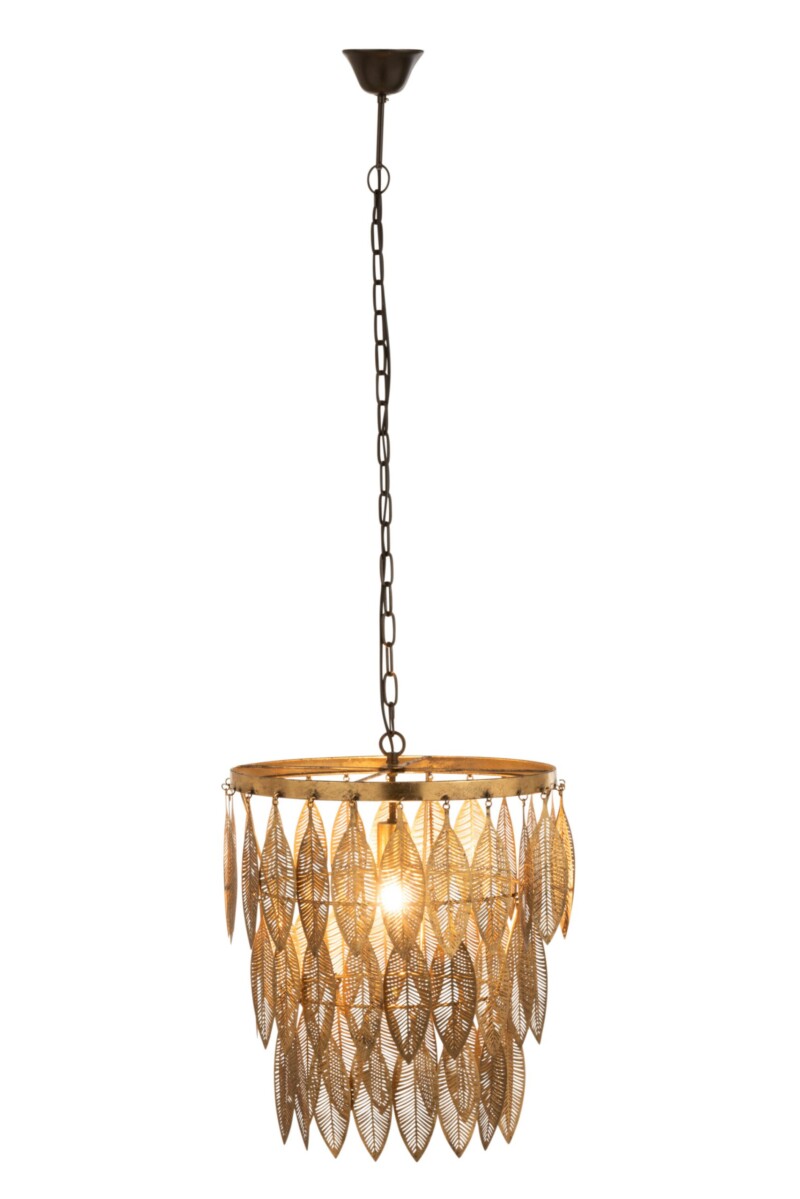 Candelabro colgante moderno dorado con plumas Jolipa Simone - Imagen 4