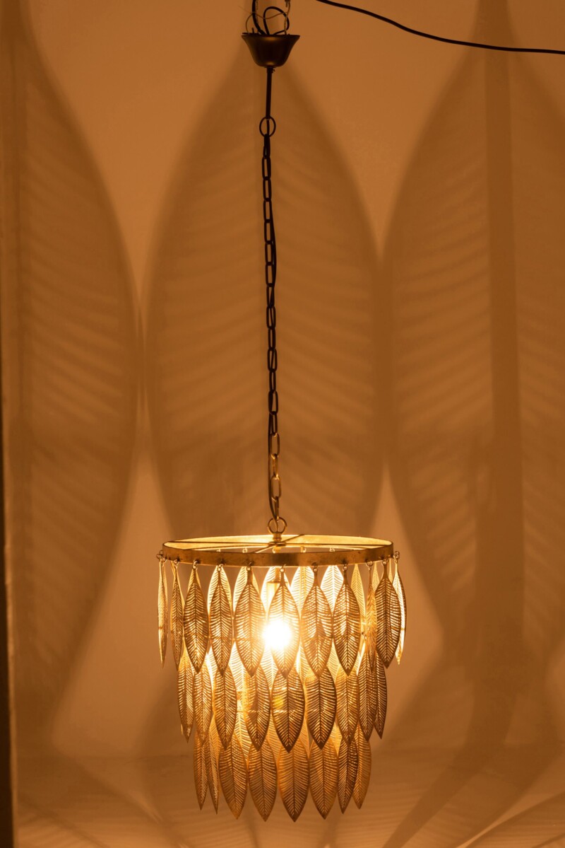 Candelabro colgante moderno dorado con plumas Jolipa Simone - Imagen 5