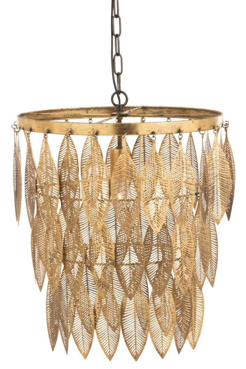 Candelabro colgante moderno dorado con plumas Jolipa Simone - Imagen 6