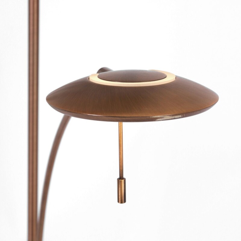 Lámpara de pie clásica de plástico y metal bronce Steinhauer Zenith LED - Imagen 15