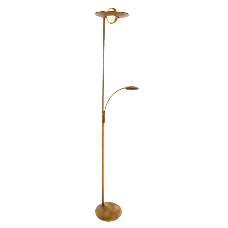 clasica-lampara-pie-dorada-steinhauer-zenith-led-bronce-y-blanco-7860br