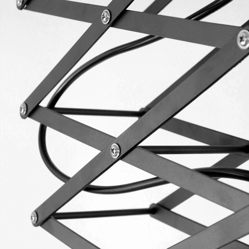 Lámpara colgante industrial de metal negro ajustable Mexlite Flex - Imagen 4
