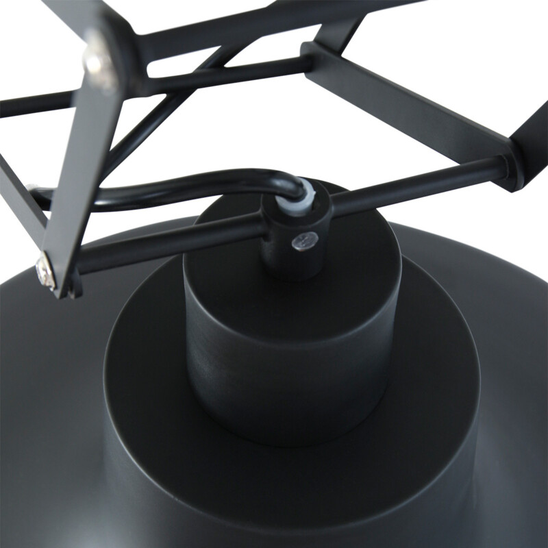 Lámpara colgante industrial de metal negro ajustable Mexlite Flex - Imagen 5