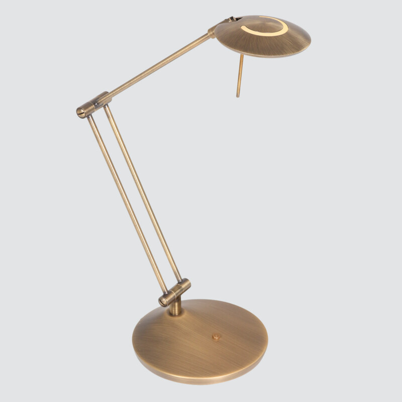 Lámpara de mesa clásica de metal y plástico marrón Steinhauer Zodiac LED - Imagen 14