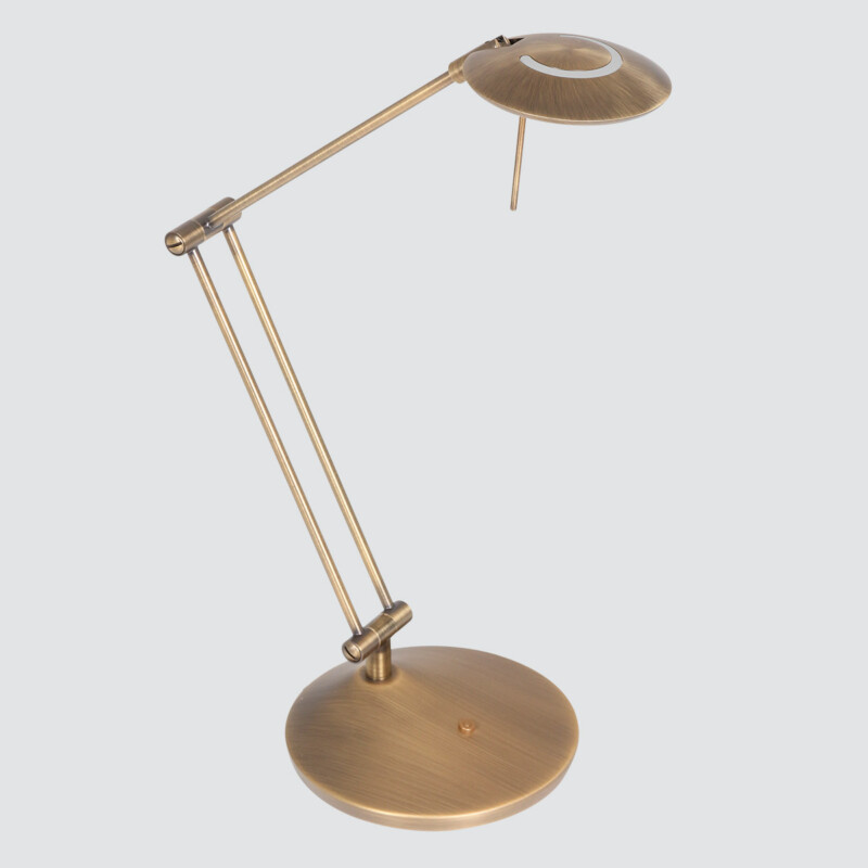 Lámpara de mesa clásica de metal y plástico marrón Steinhauer Zodiac LED - Imagen 15