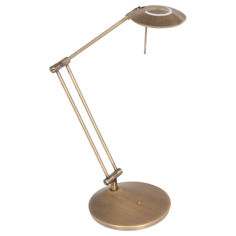Lámpara de mesa clásica de metal y plástico marrón Steinhauer Zodiac LED - Imagen 2