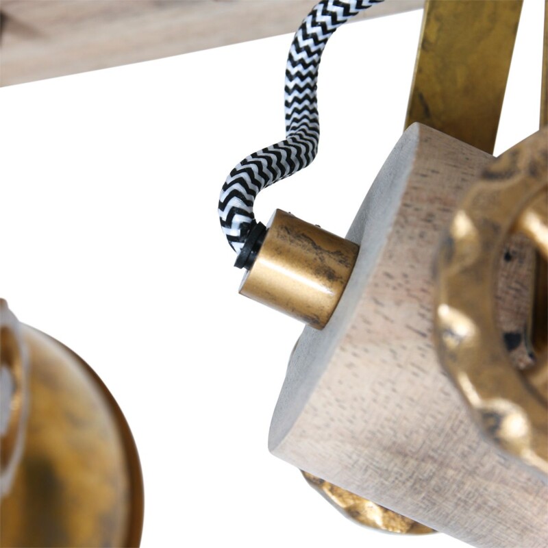 Foco de dos luces bronce Mexlite Gearwood - Imagen 11