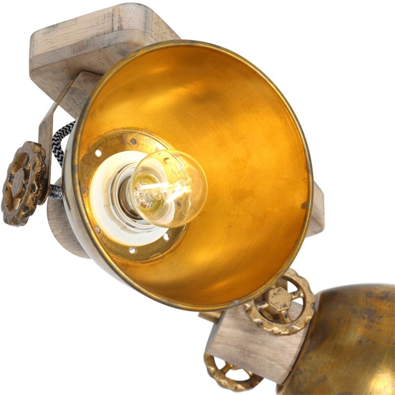 Foco de dos luces bronce Mexlite Gearwood - Imagen 12