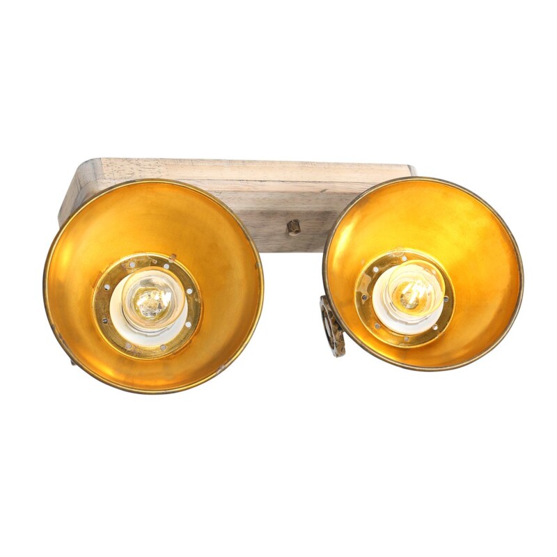 Foco de dos luces bronce Mexlite Gearwood - Imagen 16
