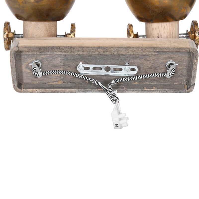 Foco de dos luces bronce Mexlite Gearwood - Imagen 18