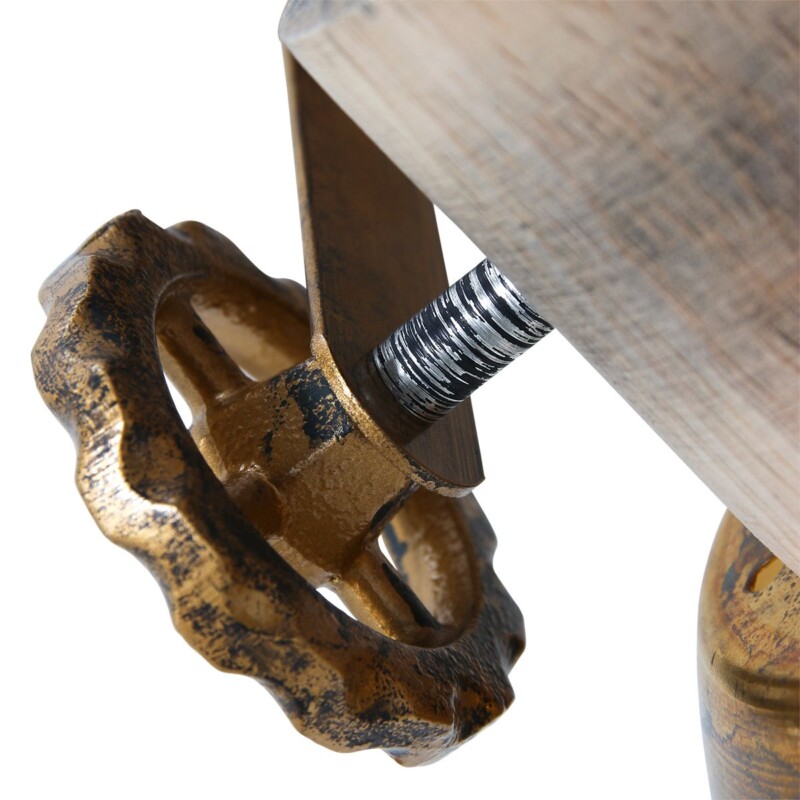 Foco de dos luces bronce Mexlite Gearwood - Imagen 9
