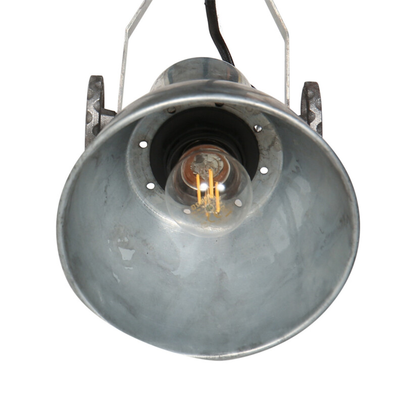 Foco de techo industrial plateado doble Mexlite Gearmetal níquel - Imagen 5