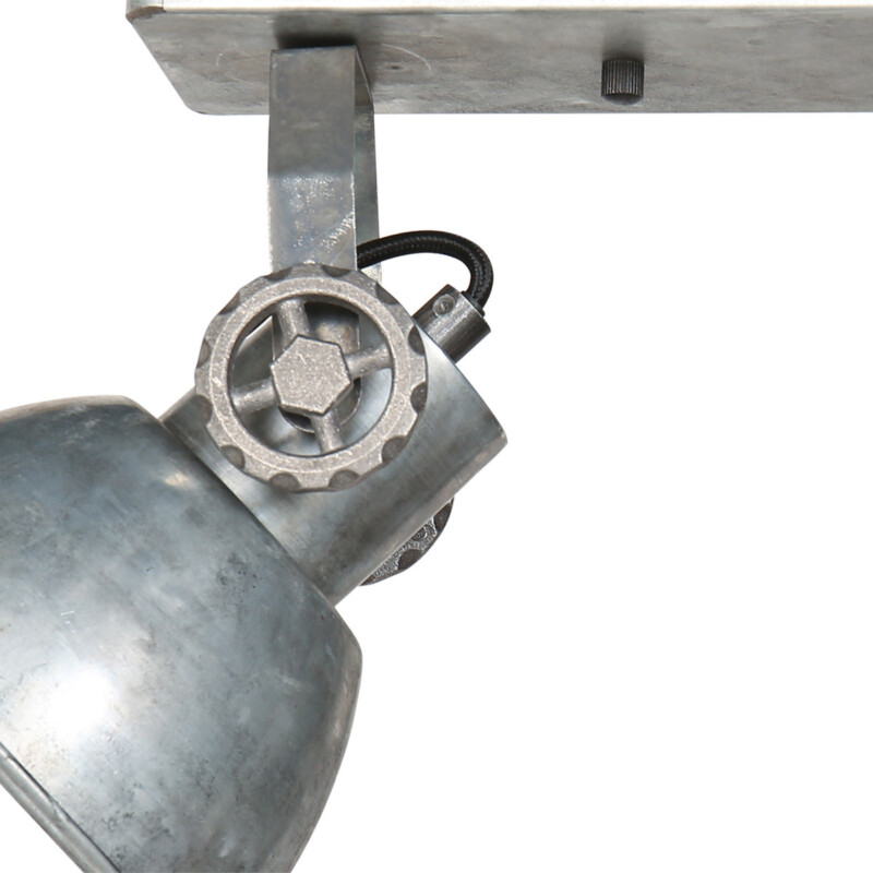 Foco de techo industrial plateado doble Mexlite Gearmetal níquel - Imagen 9