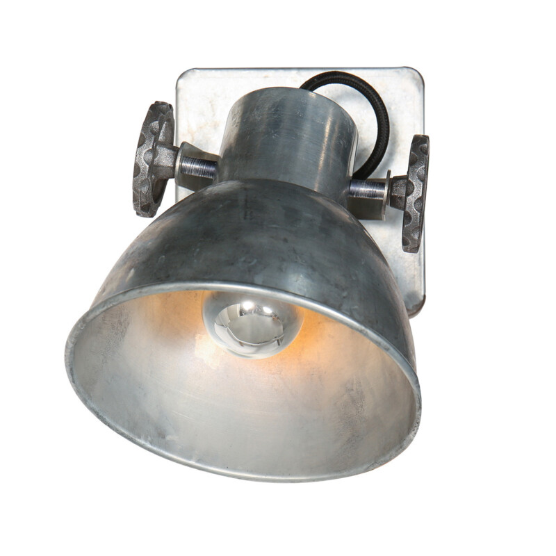 Foco de techo industrial plateado individual Mexlite Gearmetal níquel - Imagen 11