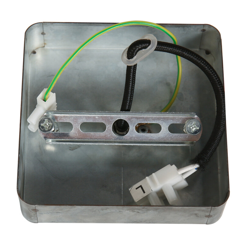 Foco de techo industrial plateado individual Mexlite Gearmetal níquel - Imagen 12