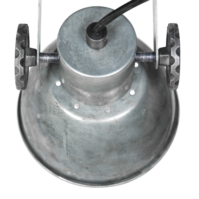 Foco de techo industrial plateado individual Mexlite Gearmetal níquel - Imagen 6