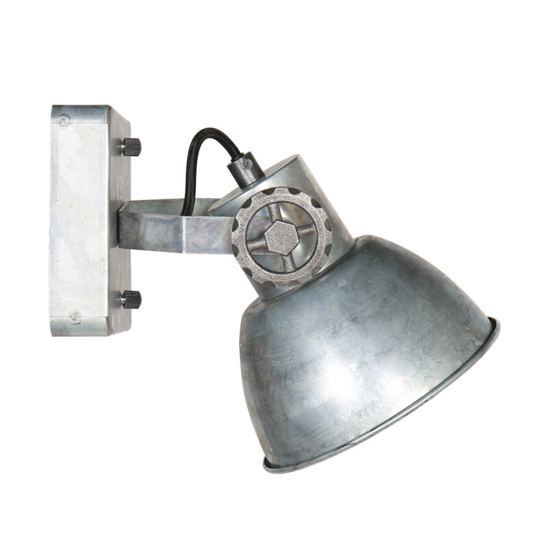 Foco de techo industrial plateado individual Mexlite Gearmetal níquel - Imagen 9