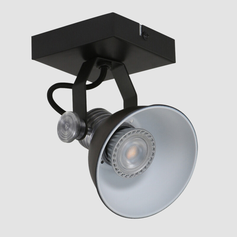 Foco de metal negro industrial Steinhauer Brooklyn - Imagen 13