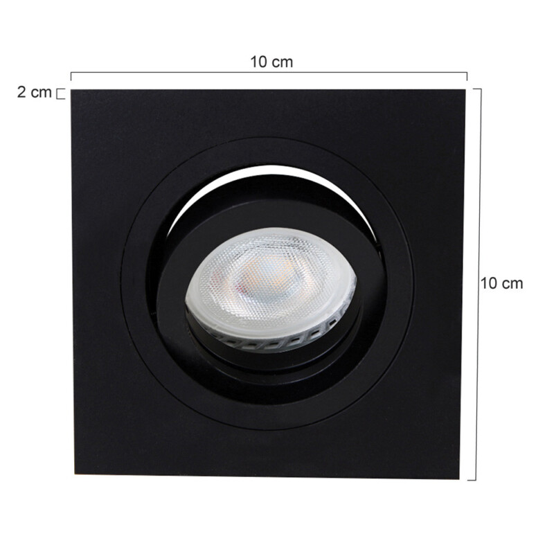 Foco empotrable cuadrado negro Mexlite Square - Imagen 6