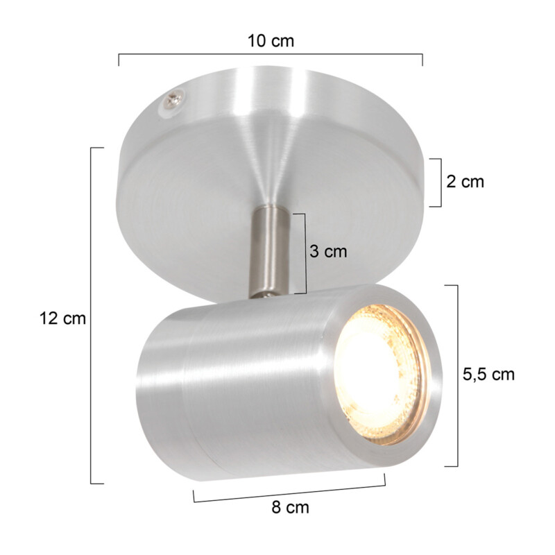Foco moderno de metal y acero Mexlite Upround LED - Imagen 6