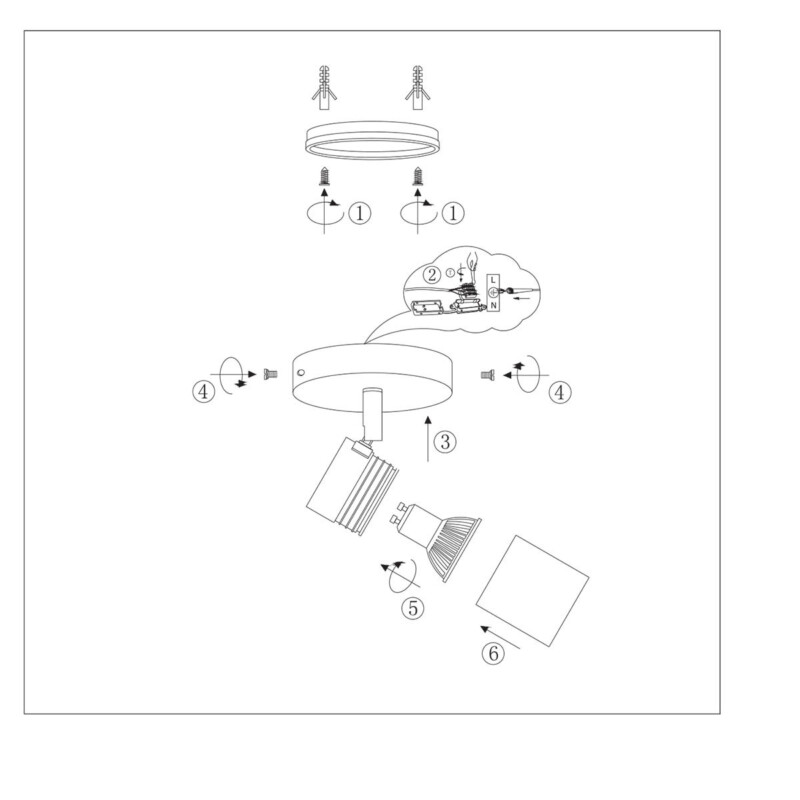 Foco moderno de metal y acero Mexlite Upround LED - Imagen 8