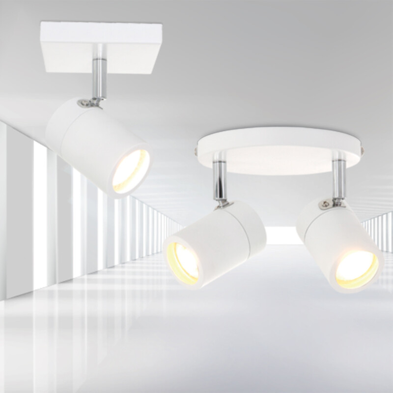 Foco moderno de metal blanco Mexlite Upround LED - Imagen 3