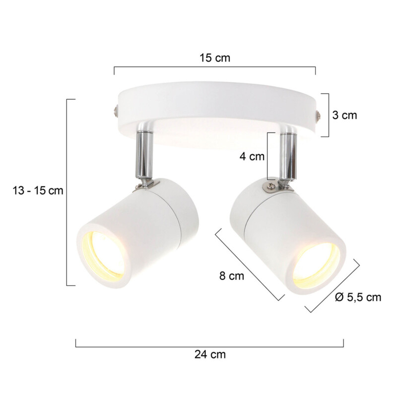 Foco moderno de metal blanco Mexlite Upround LED - Imagen 7
