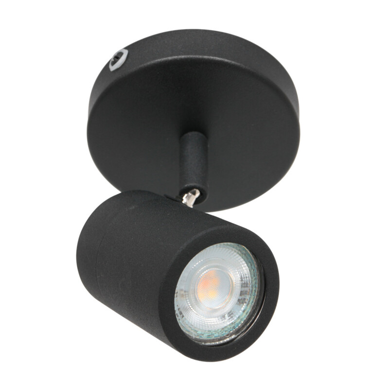Foco moderno de metal negro Mexlite Upround LED - Imagen 2