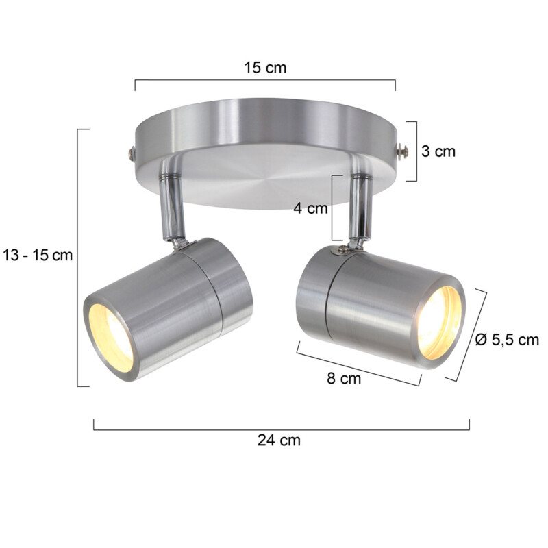 Foco moderno de acero de metal Mexlite Upround LED - Imagen 6