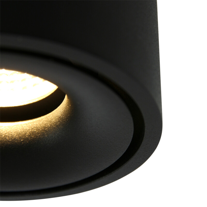 Foco moderno de metal y plástico negro Mexlite Fez Black - Imagen 4