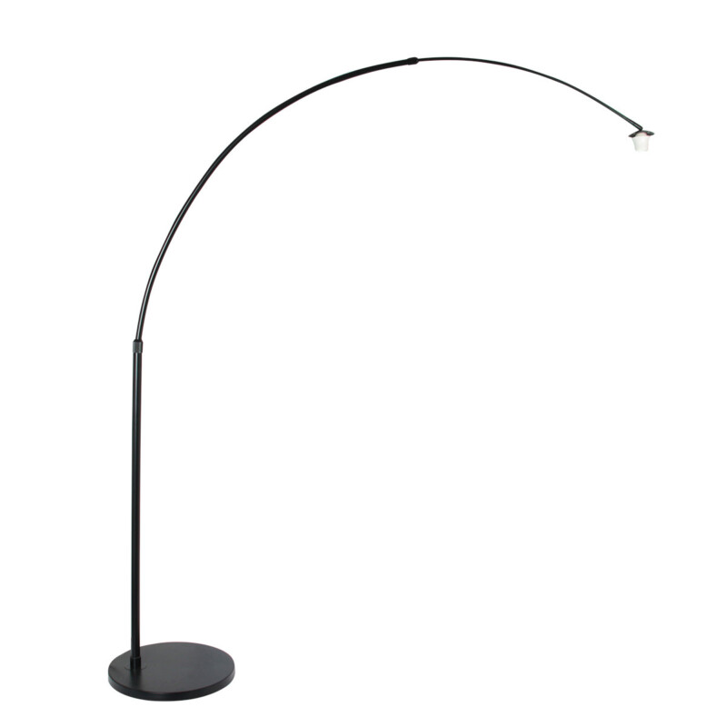 Lámpara arqueada/ pantalla bambú Steinhauer Sparkled light haya y negro - Imagen 3