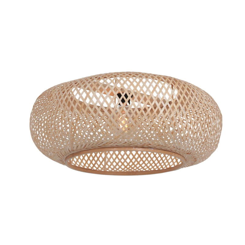 Lámpara arqueada/ pantalla bambú Steinhauer Sparkled light haya y negro - Imagen 4