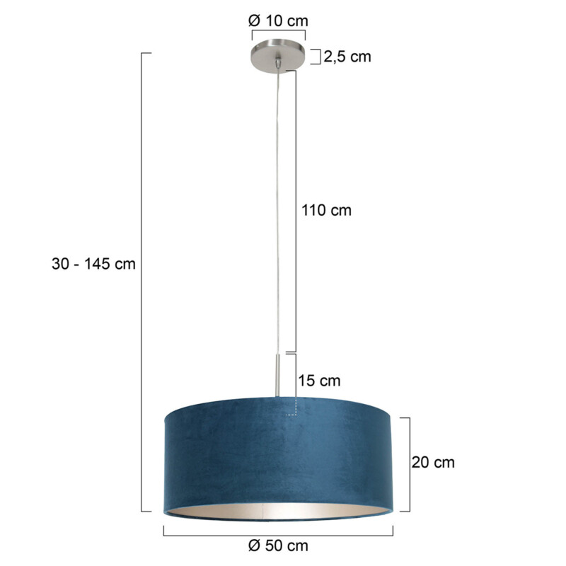 Lámpara azul de techo Steinhauer Sparkled Light acero - Imagen 6