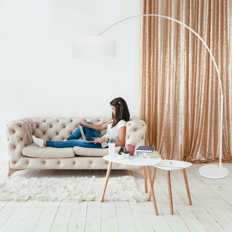 Lámpara blanca de pie Steinhauer Sparkled light blanco - Imagen 3